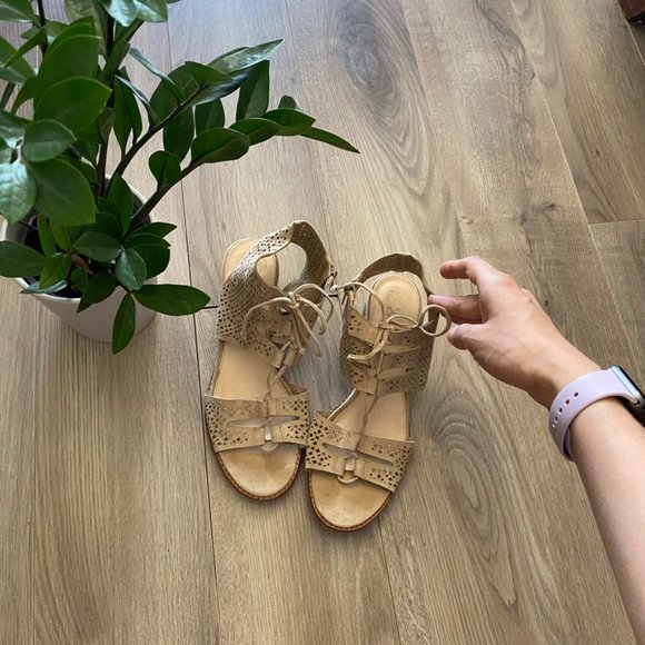 Vince Camuto Rose Suede Wedge Sandal - Picture 2 of 10